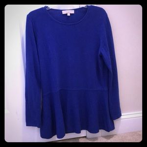 Ann Taylor LOFT Petite Royal Blue Sweater